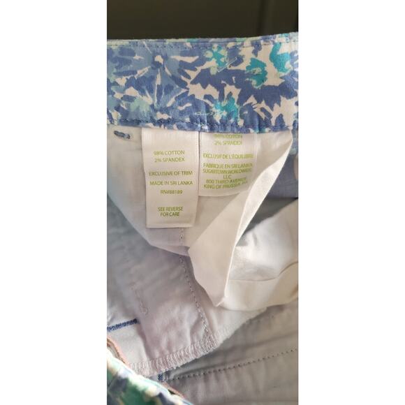 Lilly Pulitzer Buttercup Stretch Scallop Hem Shorts Blue Haven Hey Soleil - Picture 4 of 4